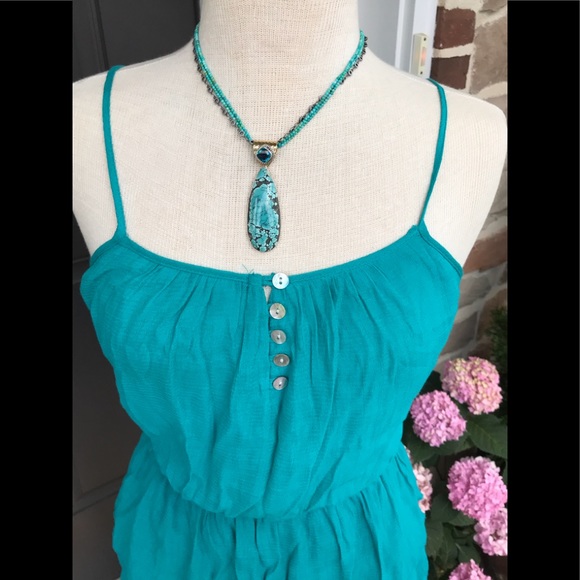 Ruffled Boho Turquoise sassy dress 👗 Lily Rose - Picture 2 of 7